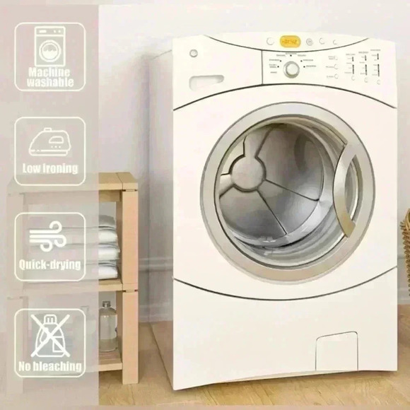 Pillow Covers 18x18” 1 pc W Alphabet Linen White/Gold W Blue Floral Boho Cottage - Picture 11 of 16